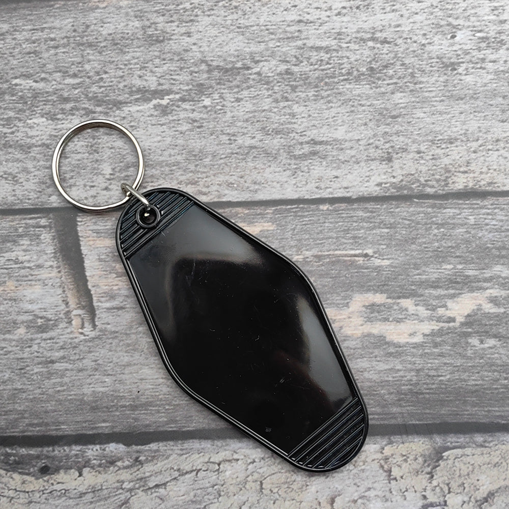 Wholesale Plastic Luggage Tag Retro Motel Number Tag Diamond Hotel Room Card Keychain